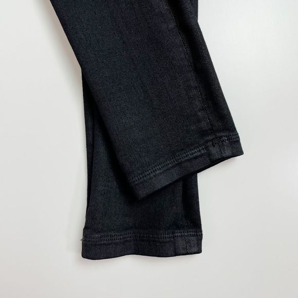 Citizens Of Humanity Greyson Coated Denim Legging Mid-Rise Black Suedette 25 - Picture 6 of 10